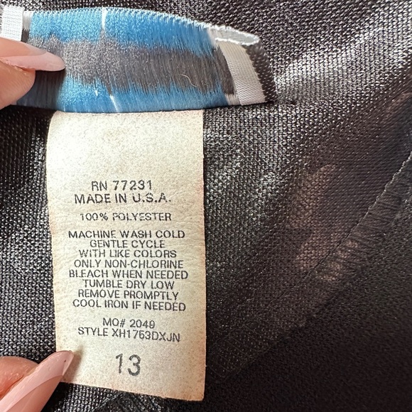 Aqua Blues Black Dress Women’s Sz 13 Sleeveless Animal Print  Faux Leather - Picture 5 of 7